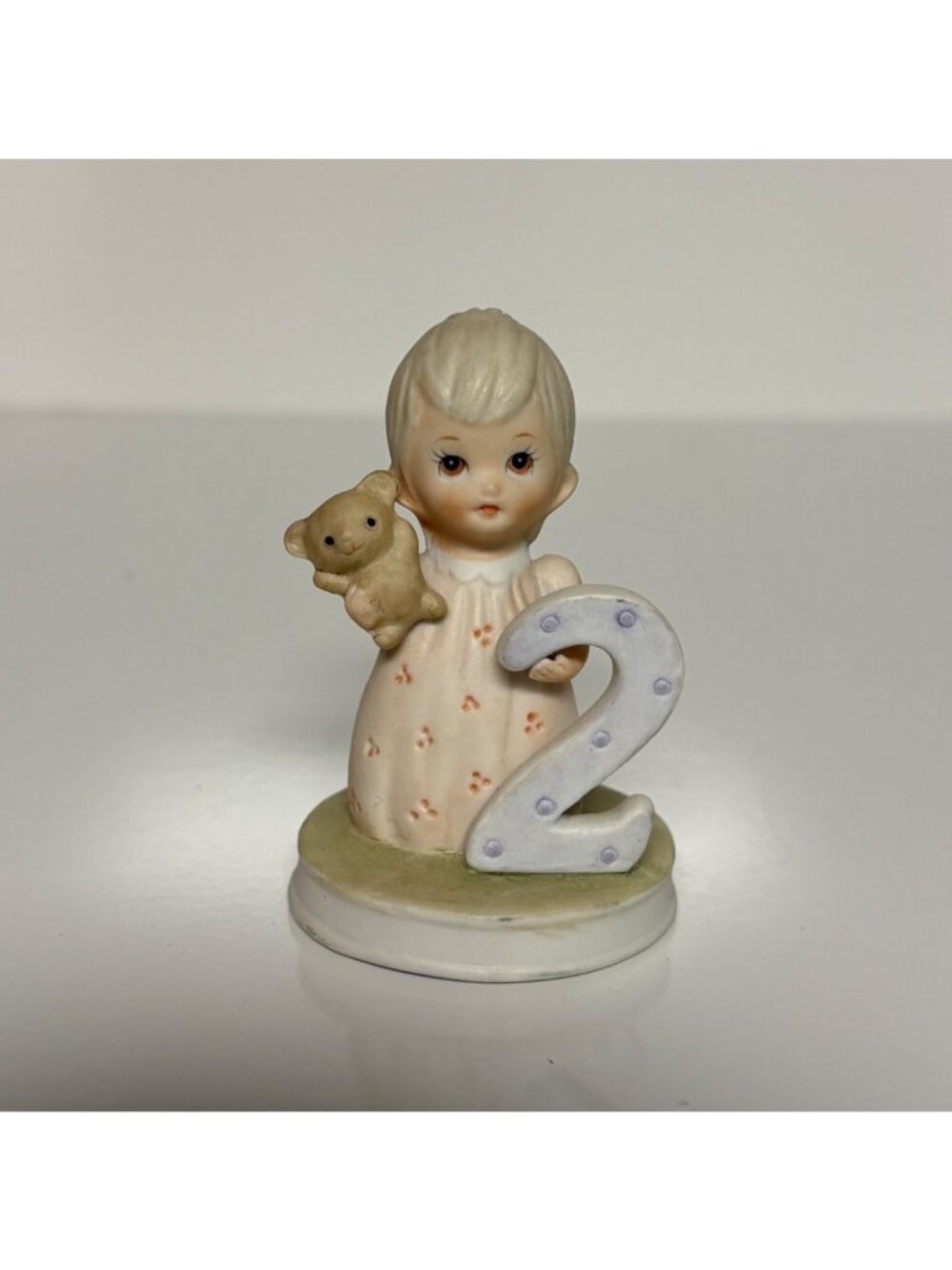 Lefton Christopher Collection Birthday Girl Figurine Age 2 #03448B Vintage 1982
